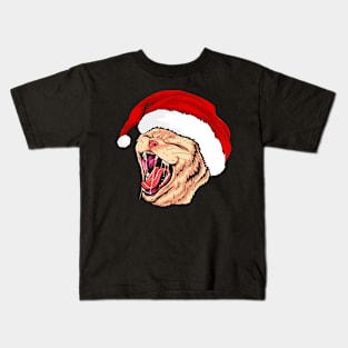 Kitty Screaming funny Christmas Cat Lover Gift Kids T-Shirt